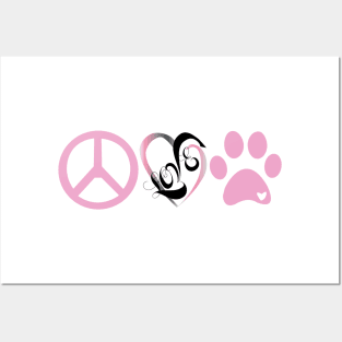 Peace, Love, Animals Posters and Art